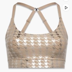 Savage X Fenty Band-It Houndstooth Low-Impact Sports Bra, BNWT, Sz M